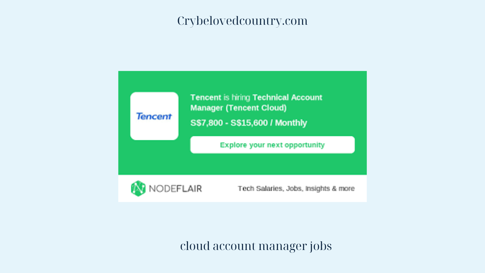 cloud account manager jobs